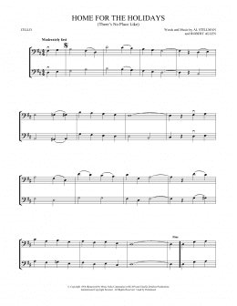 page one of (There's No Place Like) Home For The Holidays (Cello Duet)