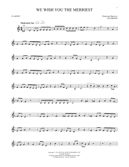 page one of We Wish You The Merriest (Clarinet Solo)