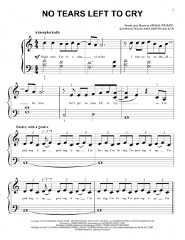 page one of No Tears Left To Cry (Big Note Piano)