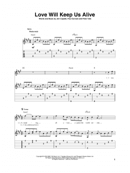 page one of Love Will Keep Us Alive (Solo Guitar)