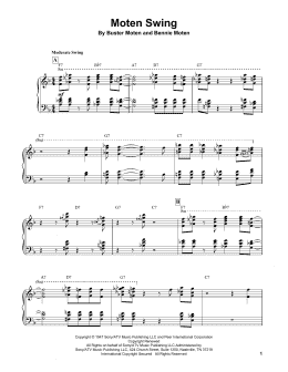 page one of Moten Swing (Piano Transcription)