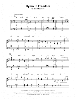 page one of Hymn To Freedom (Piano Transcription)