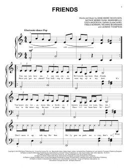 page one of FRIENDS (Big Note Piano)