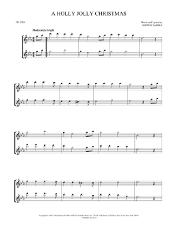page one of A Holly Jolly Christmas (Flute Duet)