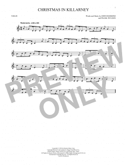 page one of Christmas In Killarney (Violin Solo)