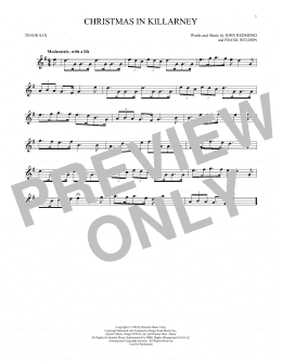 page one of Christmas In Killarney (Tenor Sax Solo)