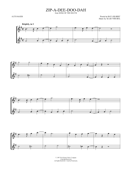 page one of Zip-A-Dee-Doo-Dah (from Song Of The South) (Alto Sax Duet)