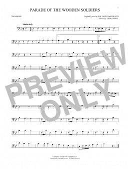 page one of Parade Of The Wooden Soldiers (Trombone Solo)