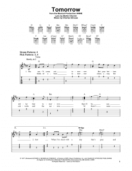 page one of Tomorrow (from Annie) (Easy Guitar Tab)