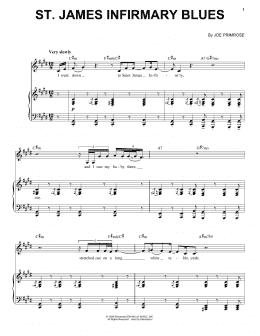 page one of Saint James Infirmary Blues (Piano, Vocal & Guitar Chords (Right-Hand Melody))