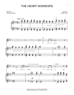 page one of The Heart Worships (Piano & Vocal)