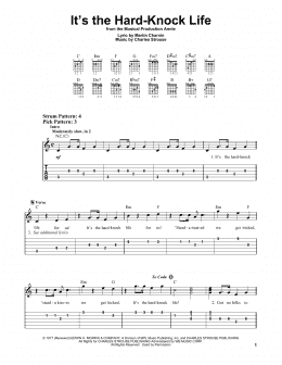 page one of It's The Hard-Knock Life (from Annie) (Easy Guitar Tab)