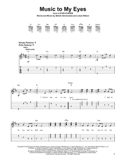 page one of Music To My Eyes (from A Star Is Born) (Easy Guitar Tab)