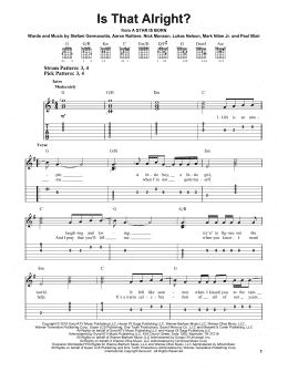 page one of Is That Alright? (from A Star Is Born) (Easy Guitar Tab)