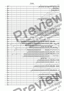 page one of Prelude for Recorder Orchestra