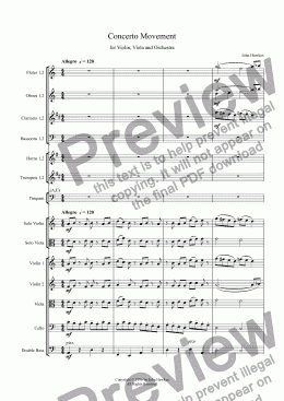 page one of Concerto Movement