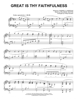 page one of Great Is Thy Faithfulness (arr. Phillip Keveren) (Piano Solo)