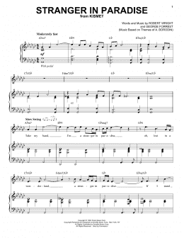 page one of Stranger In Paradise (Piano & Vocal)