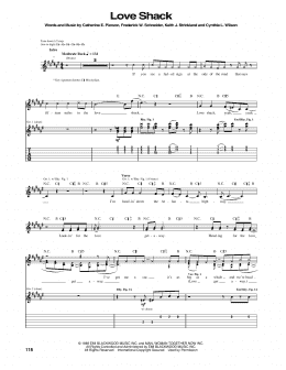 page one of Love Shack (Guitar Tab)