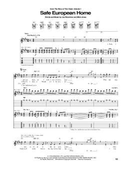 page one of Safe European Home (Guitar Tab)