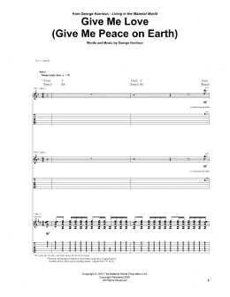 page one of Give Me Love (Give Me Peace On Earth) (Guitar Tab)