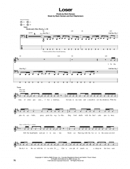 page one of Loser (Bass Guitar Tab)