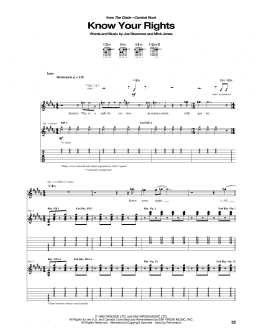 page one of Know Your Rights (Guitar Tab)