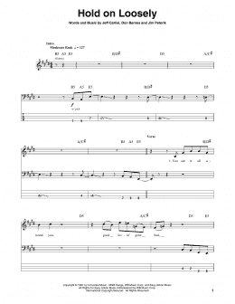 page one of Hold On Loosely (Bass Guitar Tab)