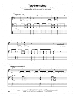 page one of Tubthumping (Guitar Tab)