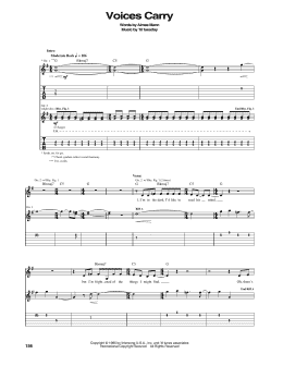 page one of Voices Carry (Guitar Tab)