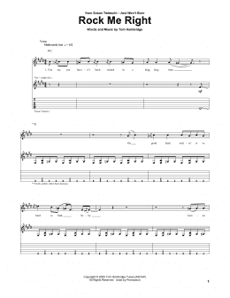 page one of Rock Me Right (Guitar Tab)