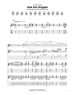 page one of Ask The Angels (Guitar Tab)