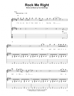 page one of Rock Me Right (Guitar Tab (Single Guitar))