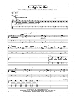 page one of Straight To Hell (Guitar Tab)