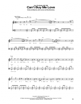 page one of Can't Buy Me Love (Drums Transcription)