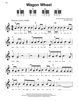 page one of Wagon Wheel (Super Easy Piano)