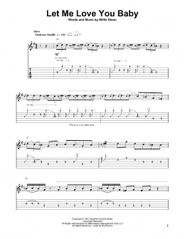 page one of Let Me Love You Baby (Guitar Tab (Single Guitar))