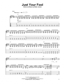 page one of Just Your Fool (Guitar Tab (Single Guitar))