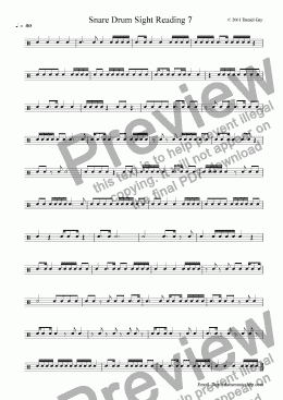 page one of Snare Drum Sight  Reading 7