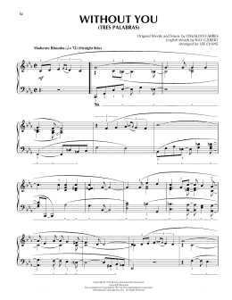 page one of Tres Palabras (Without You) (Piano Solo)