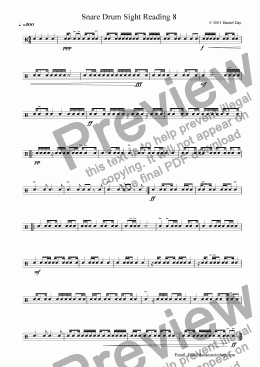 page one of Snare Drum Sight Reading 8