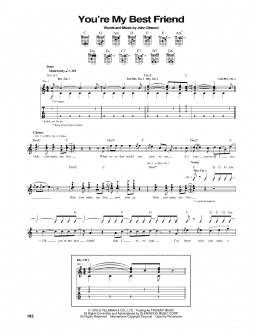 page one of You're My Best Friend (Guitar Tab)