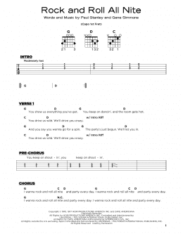 page one of Rock And Roll All Nite (Really Easy Guitar)