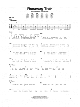 page one of Runaway Train (Really Easy Guitar)