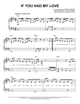 page one of If You Had My Love (Easy Piano)