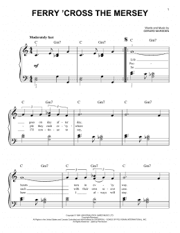 page one of Ferry 'Cross The Mersey (Easy Piano)