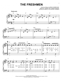 page one of The Freshmen (Easy Piano)