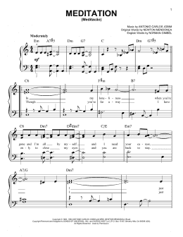 page one of Meditation (Meditacao) (Easy Piano)