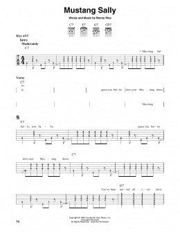 page one of Mustang Sally (Guitar Lead Sheet)