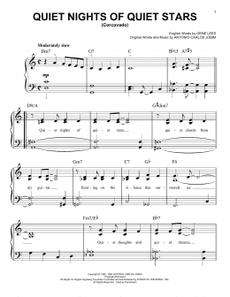 page one of Quiet Nights Of Quiet Stars (Corcovado) (Easy Piano)